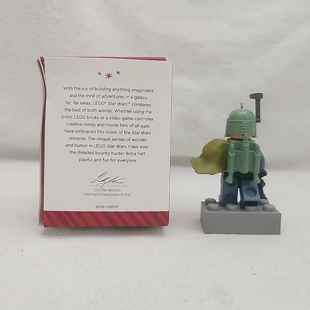 Ornament Hallmark Keepsake Star Wars LEGO Boba Fett LucasFilms 2014 QXI2593 NEW